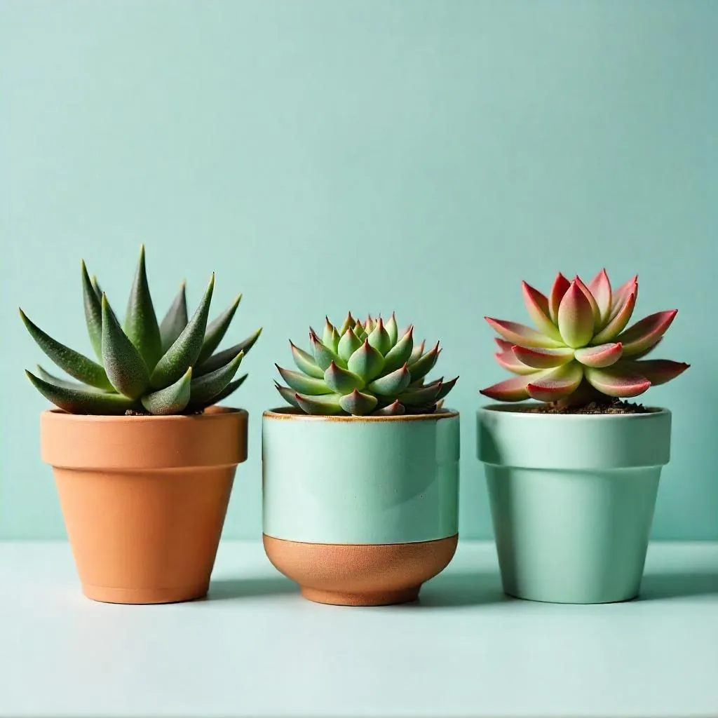 different types of pots for indoor succulents